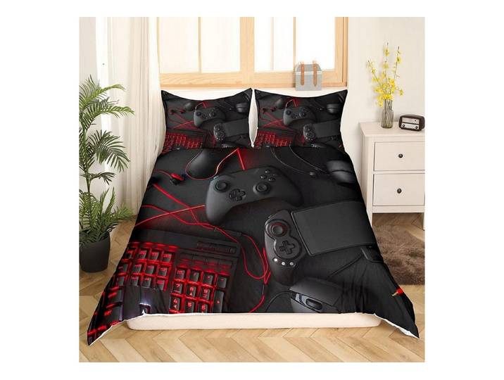 LuxusKollektion Jugendbettwäsche Bettwäsche-Set Gaming Sci-Fi 135x200
