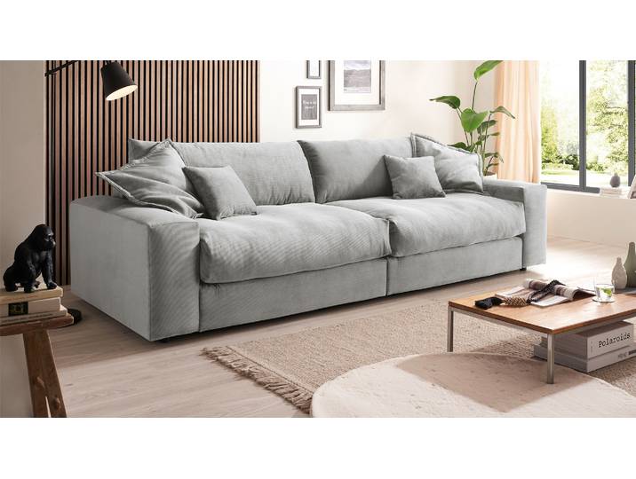 Big Sofa mit Trendiger Cord Optik im XL Format