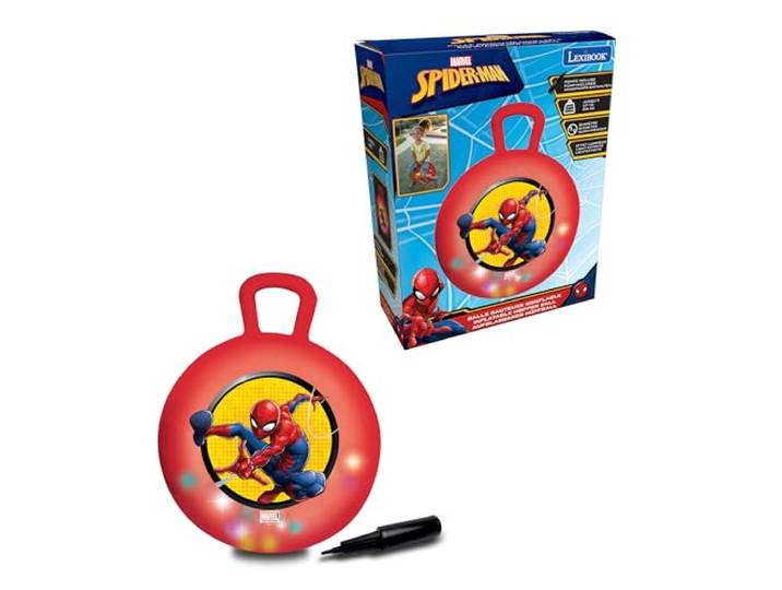 Lexibook, Spider-Man, Aufblasbarer Hüpfball, rot, BG040SP