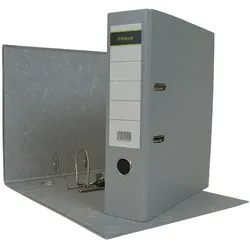Midori 6 x Ordner A4 8 cm PP Kunststoff Grau Aktenordner Briefordner Breit 80 mm