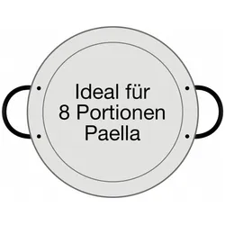 All'Grill Paella-Pfanne Stahl poliert Ø 38 cm, Pfanne + Kochtopf, Silber