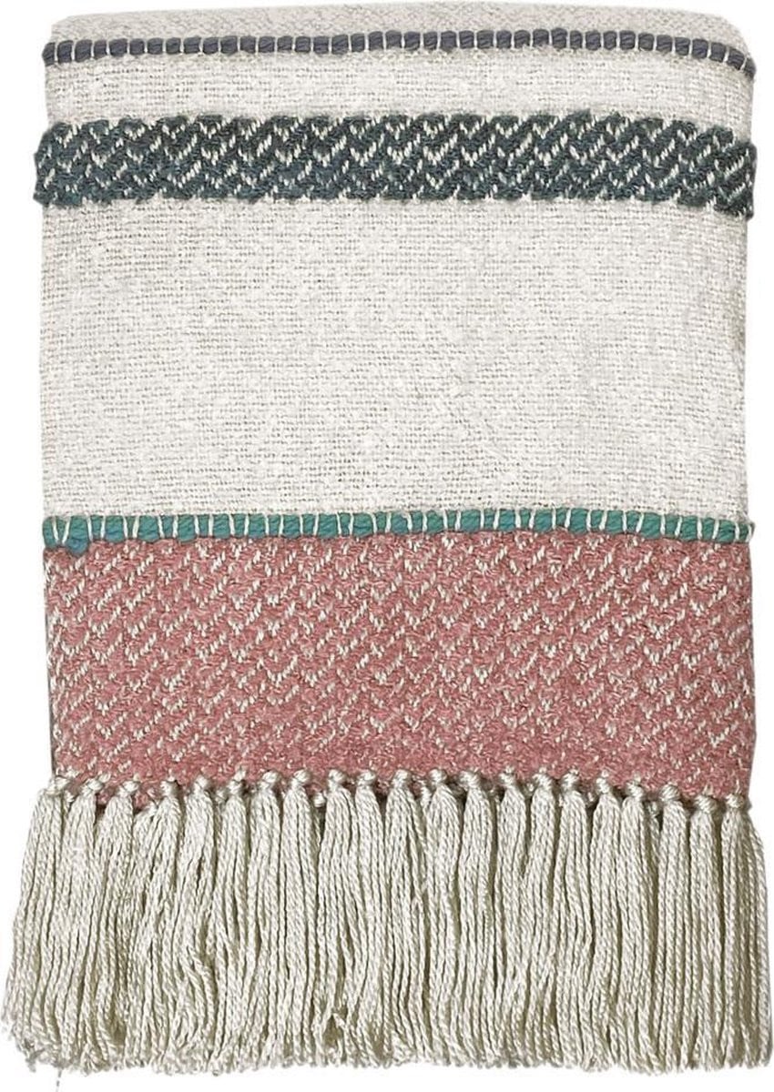 Multicolor pastel boucle plaid voor volwassenen
