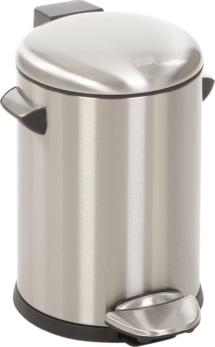 Belle Deluxe EKO Treteimer afvalbak met voetpedaal, mat roestvrij staal, zilver, 3 liter