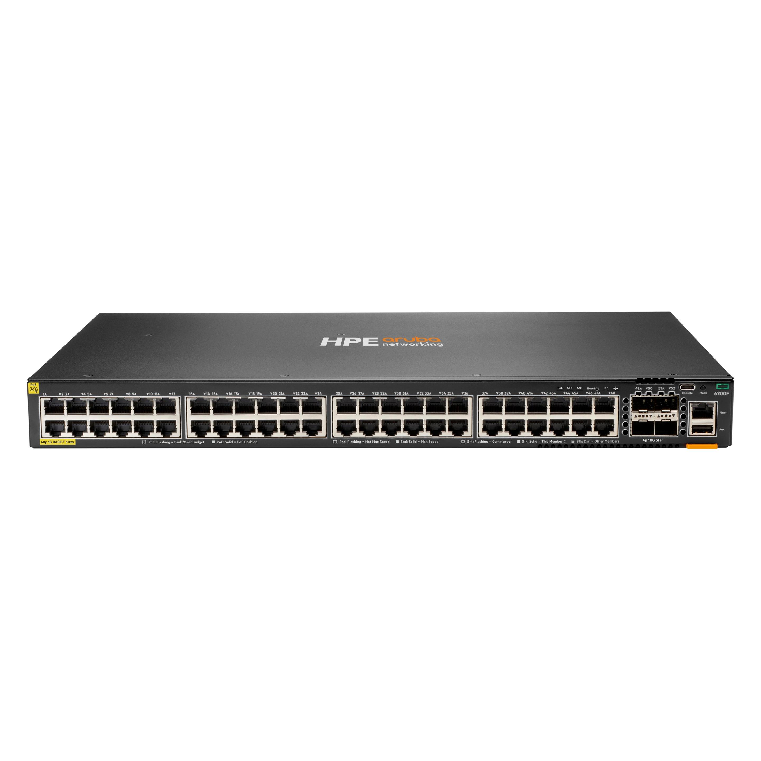Aruba HPE Networking CX 6200F 48G 4SFP+ Switch (48 Ports) (JL726B)
