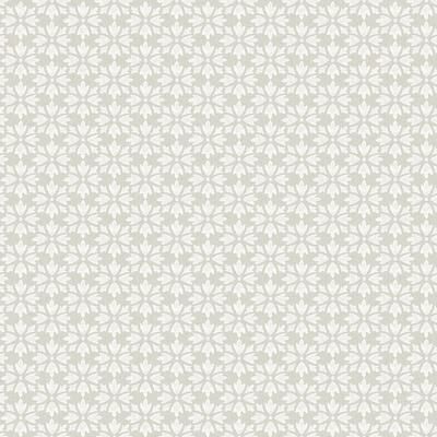 Chesapeake Phlox Grey Floral Stamp Wallpaper