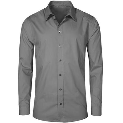 Herren Popeline Langarmhemd | Promodoro Fashion GmbH | Farbe: Steel Grey (Solid) | XXL