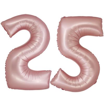 XL Folienballon roségold rosa Zahl 25