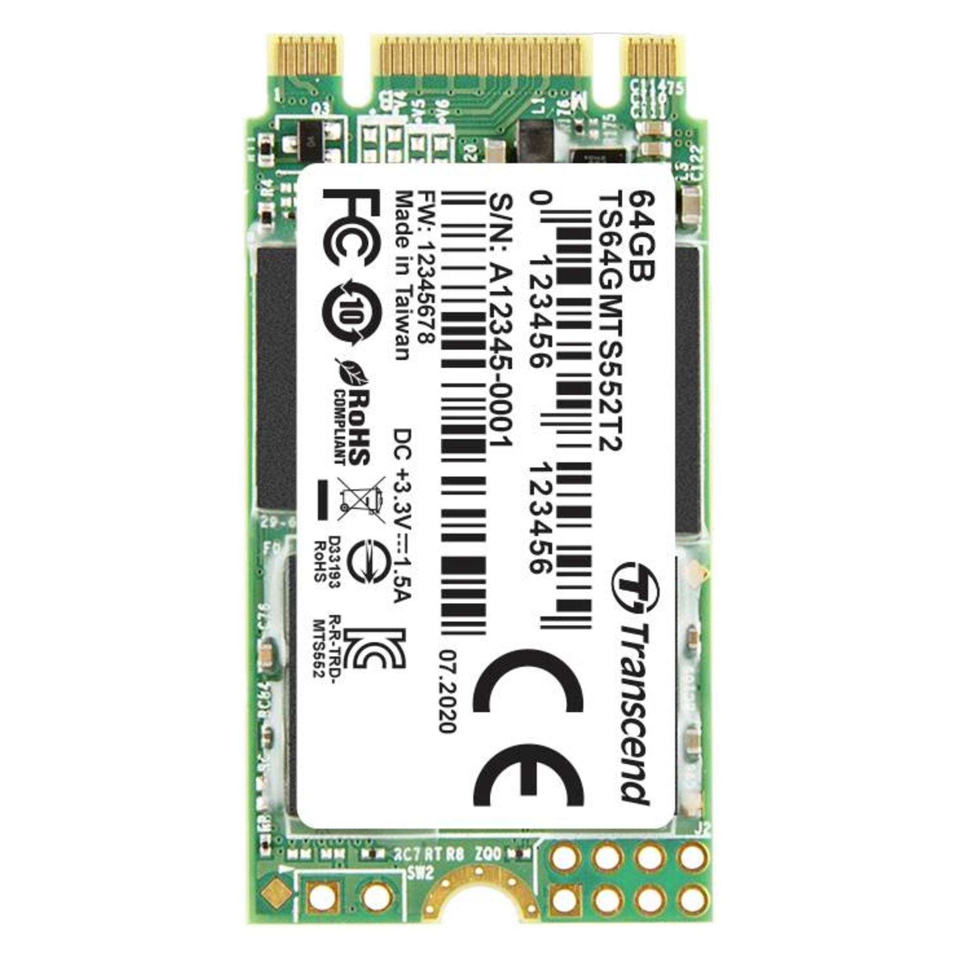 Transcend MTS552T2 SSD (64 GB, M.2 2242) (TS64GMTS552T2)