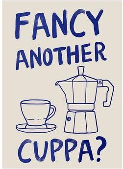 Inspired Living Coffee Diver Coffee Wall Art Canvas Print For Kitchen And Coffee Bar 3 30x42cm Unframed