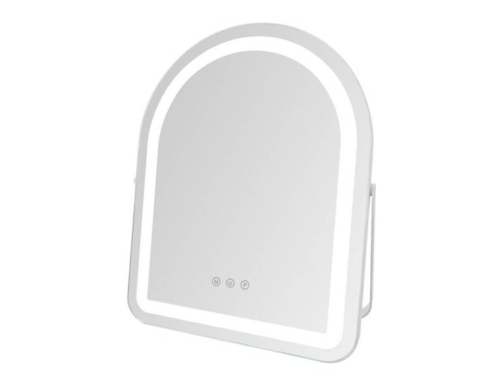 ZMH Schminkspiegel Fenris 35/3/45 cm, Weiß, Glas, Metall, Mode, 3x45x35 cm, Spiegel