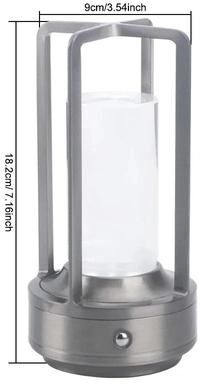 Uplift Picks HOMEFISH Rechargeable Touch Table Lamp For Elegant Ambient Lighting At Home silver