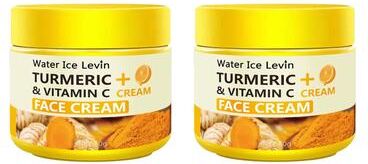 Inspired Finds Turmeric & Vitamin C Anti Aging Moisturizing Cream Collagen + Hyaluronic Acid Skin Care 2pcs