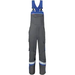 Latzhose Safety Image+, kohle-grau/blau, Größe 52 - grau - 52