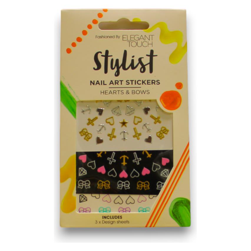 Elegant Touch Hearts & Bows Nail Art Sticker (Nagelverzierung) (34378371)