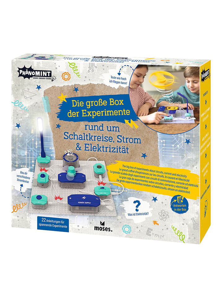 moses. Experimentier-Set ''Schaltkreise, Strom und Elektrizität'' - ab 8 Jahren - onesize