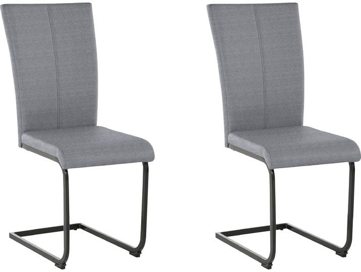 Freischwinger OTTO HOME Oliver , grau (grau (fantasy 8202), schwarz), B:43cm H:98cm T:55cm, Holzwerkstoff, Metall, Polyester, Stühle, Freischwinger, Stuhl belastbar bis 120 Kg
