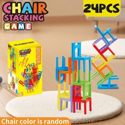Uplift Picks Educational Stacking Chairs Toy Balance Building Blocks Interactive Game 42 Pcs