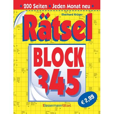 Rätselblock 345, Taschenbuch von Eberhard Krüger, Bassermann, 978-3-8094-5230-0