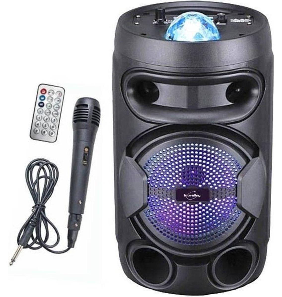 INOVALLEY KA02 BOWL Bluetooth licht luidspreker met karaoke functie en multicolor LED kaleidoscope ball, 400W