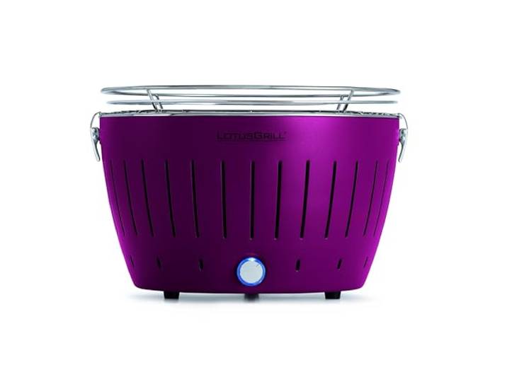 LotusGrill Classic Pflaumenlila G340 Holzkohlegrill/Tischgrill mit USB-Anschluß