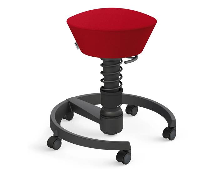 AERIS SWOPPER MIT ROLLEN - Swopper Low Gestell Schwarz Rot