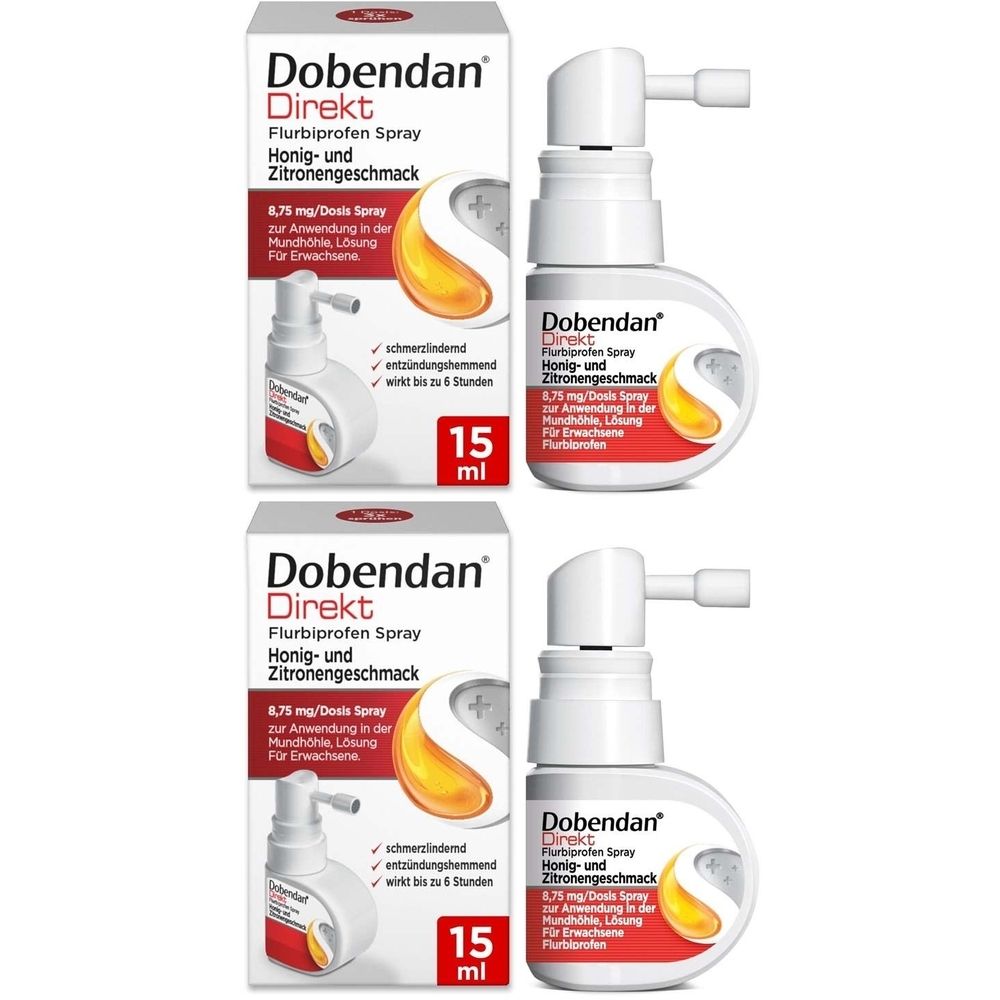 Dobendan Direkt Flurbiprofen Spray Honig & Zitrone 2x 2x15 ml