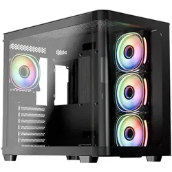 LC Power Gaming-PC Gehäuse LC-8001B-ON Midi-Tower schwarz