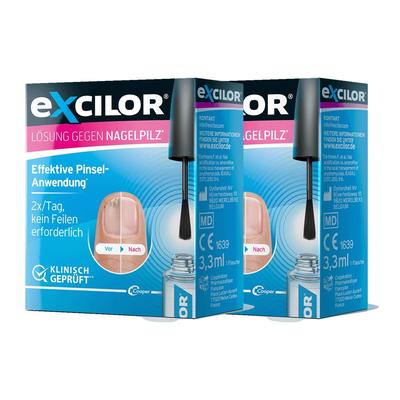 2x excilor Lösung gegen Nagelpilz 2x1x3,3 ml