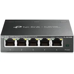 TP-Link TL-SG105E Netzwerk-Switch Managed L2 Gigabit Ethernet (10/100/1000) Schwarz