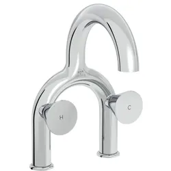 VitrA Liquid Zweigriff-Waschtischarmatur A42747 Ausladung 175mm, Zweilochmontage, ohne Ablaufgarnitur, chrom
