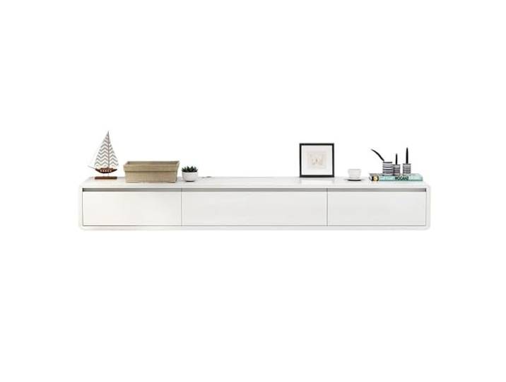 Schwebender TV-Ständer, schwebender TV-Ständer mit Schubladen, modern An der Wand montierte TV-Konsole mit großem Stauraum for das Wohnzimmer lowboard