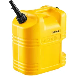 VEVOR Kraftstoffkanister, 19 L, Benzintank mit Ausguss & klarer Skala, max. Durchflussrate 15 L/min, Flüssigkeitsbehälter für die meisten Autos, Motorräder, SUVs, ATVs und UTVs, gelb, 1 Stk.