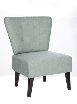 meet by Paperflow Lounge Sessel BRIGHTON Stoffbezug, Vintage-Steppung, Massivholzbeine Buche schwarz lackiert, hellgrau