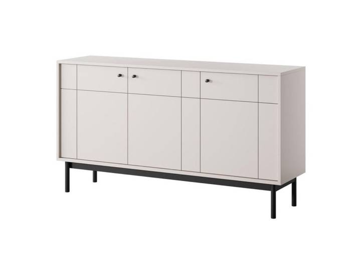 Sepro Meble Sideboard Kaschmir Nature K154 Japandi Stil, Beige, 153.5x83.5x39 cm, Kleinmöbel, Kommoden, Sideboards