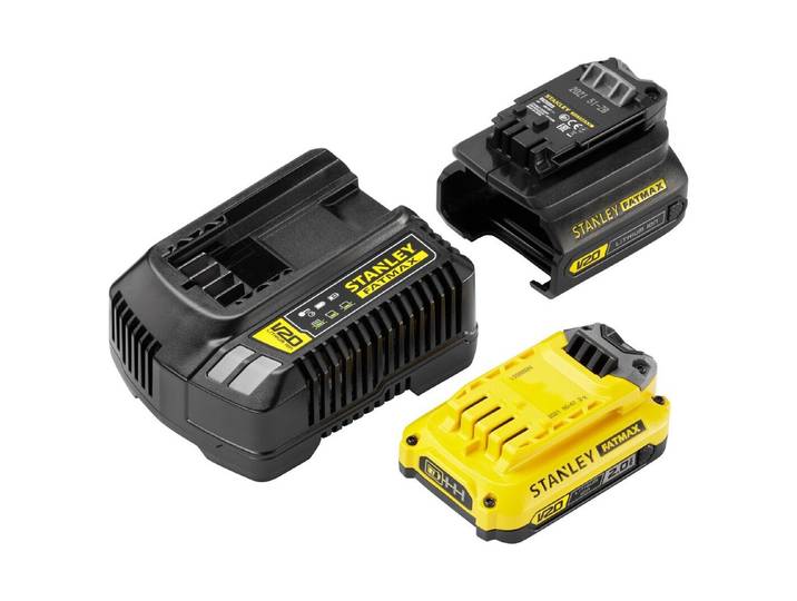 Stanley Fatmax Akku-Starter-Kit und Adapter 18 V 2 Ah
