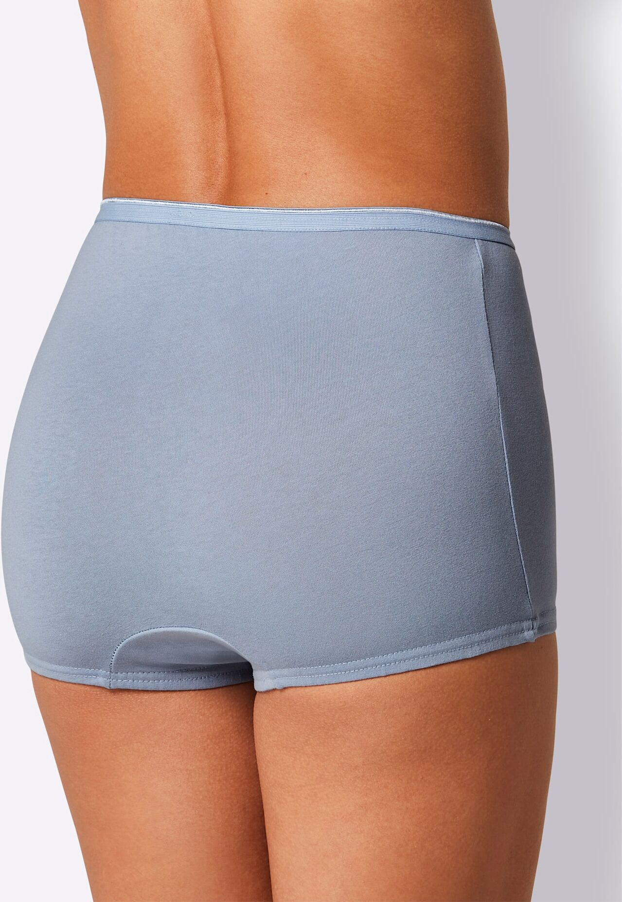 Panty WÄSCHEPUR, Damen, Gr. 52, 4 Stk., blau (2x bleu, geringelt, 2x bleu), 57% Baumwolle, 38% Polyester, 5% Elasthan, Unterhosen Panty 2x bleu, geringelt, 2x bleu 52, 4 Stk.
