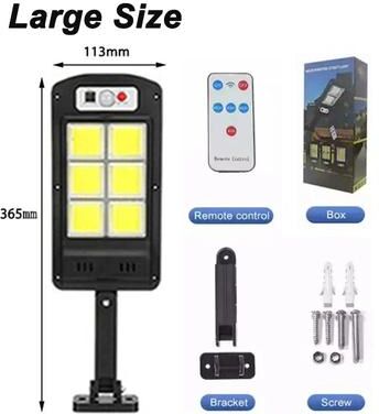 Uplift Treasures Solar LED Security Flood Light With Motion Sensor And Remote Control 140cob large With Rc 2pcs
