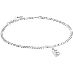 trendor 21590-B Mädchen-Armband mit Buchstabe B 925 Silber Rhodiniert