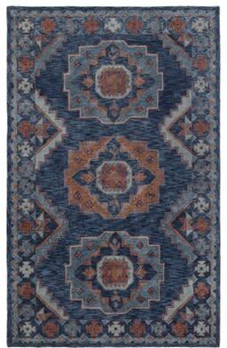 Terra by Obeetee Reverie Hearth Deep Blue Rug