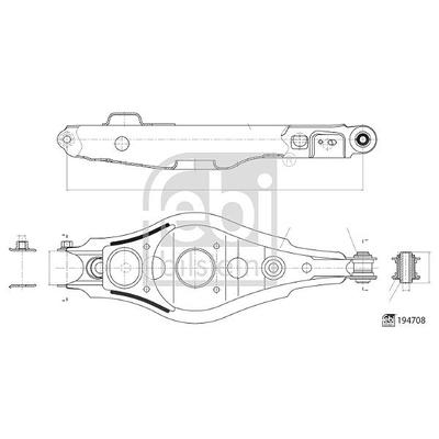 Febi Bilstein Lenker, Radaufhängung [Hersteller-Nr. 194708] für Toyota