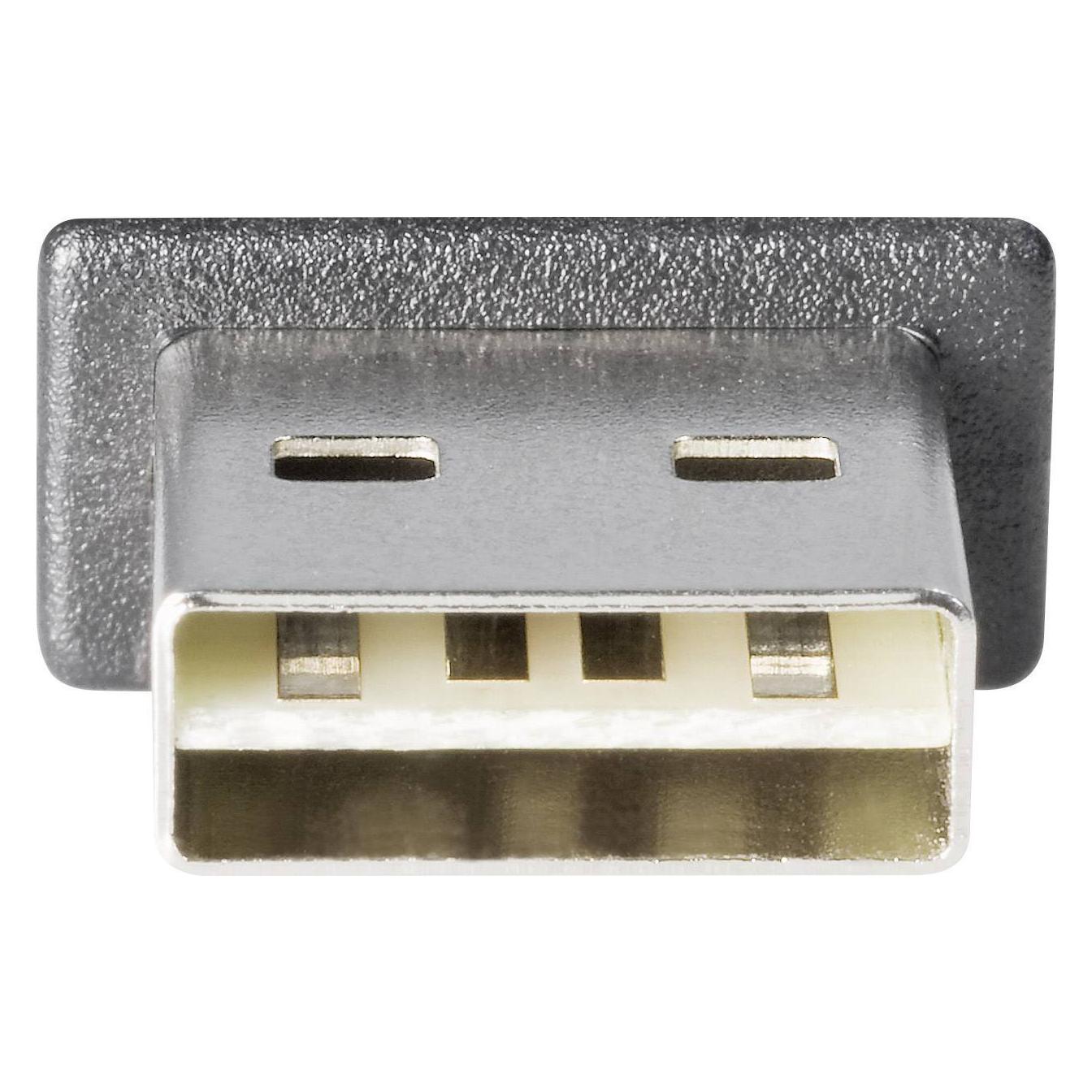 Renkforce USB 2 A/A Verlängerungskabel 1.8 m mit Wende-Stecker - Kabel nie wieder falsch herum einstecken (1.80 m, USB 2.0, 2.50 W) (1365371)