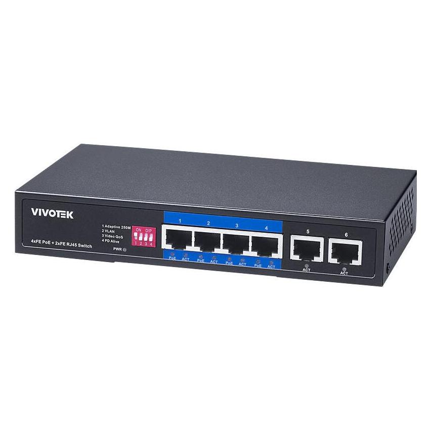 Vivotek AW-FET-060P-060 Switch unman. 6-Port, PoE (6 Ports) (AW-FET-060P-060)
