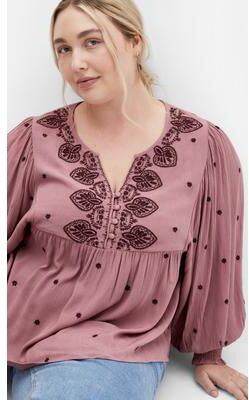 Plus Size Women's Amalie Top by City Chic in Purple (Size 12 W)