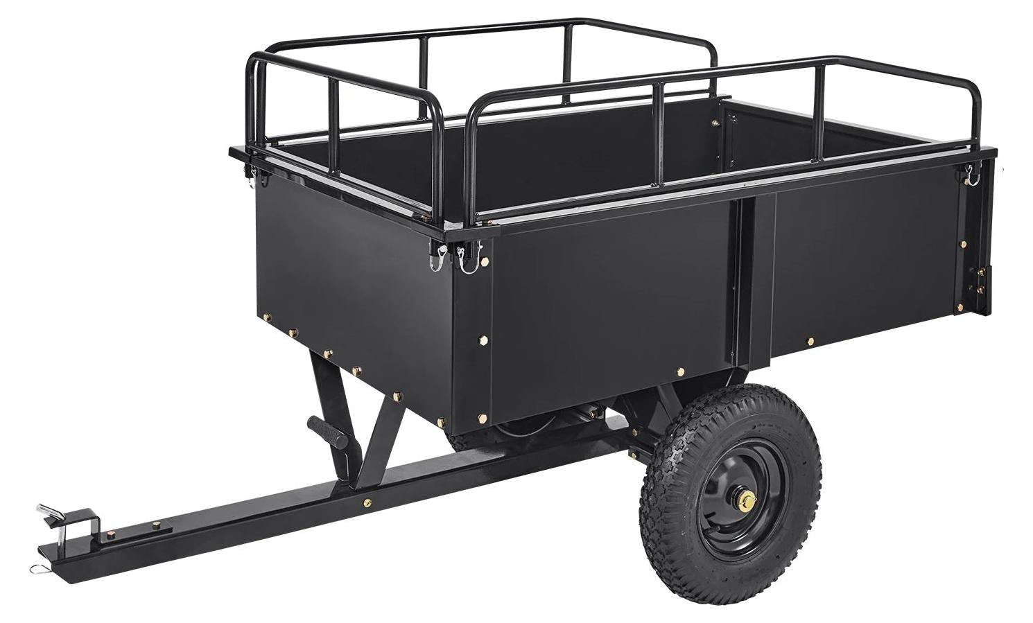 Anhänger - Gartenanhänger - Kipper - Anhänger für Rasenmäher - ATV-Anhänger - Ladevolumen: 15 Kubikfuß