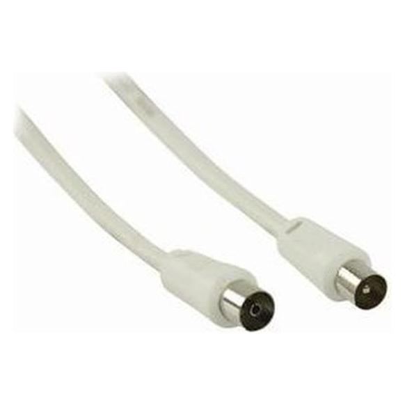 Nedis Koaxial Kabel | IEC (Coax) Stecker | IEC (Coax) Buchse | Vernickelt | 90 dB | 75 Ohm | Doppelt (90 dB, Antennenkabel) (CSGP40000WT100)