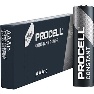 Procell Batterien Constant, Alkaline, 1,5V, 10 Jahre lagerfähig, AAA / Micro / LR3, 10 Stück