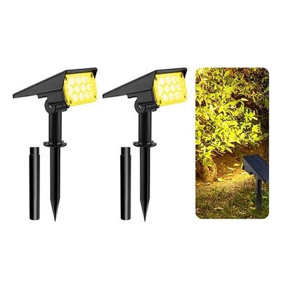 Solarbetriebene, farbwechselnde Strahler für den Außenbereich, wasserdichte Solarleuchten, mehrfarbige RGB-Gartenstrahler für Garten, Hof, Einfahrt, Rasen, Terrasse, Wege und Weihnachtsdekoration