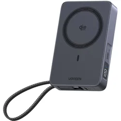 Ugreen Powerbank PB773 10000mAh 30W magnetyczny (szary) (10000 mAh, 30 W), Powerbank, Grau