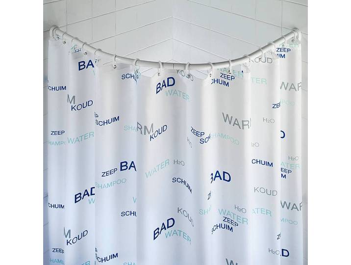 Barre de douche ronde Dione 90 x 90cm Chrome