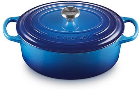 Le Creuset Signature Azure Cast Iron 27cm Oval Casserole